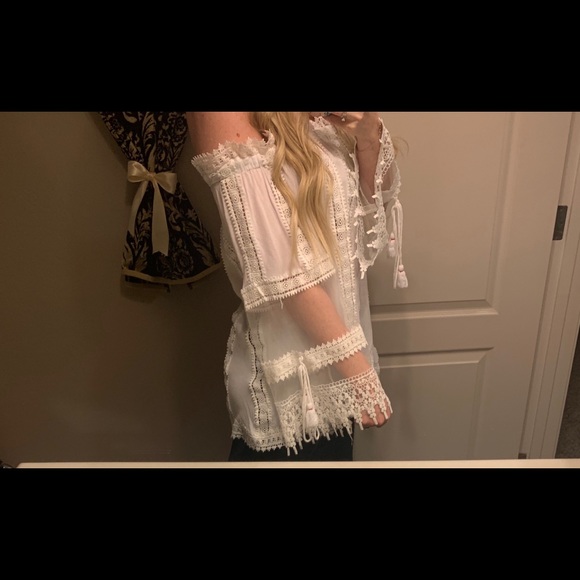 Off the shoulder crochet top - Picture 3 of 5